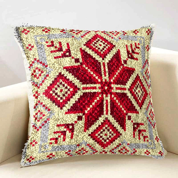 Diy Handmade Christmas Cushion Wool Embroidered Pillow Material Package