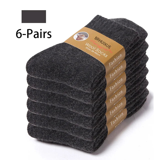 6 Pairs Super Thick Winter Wool Socks