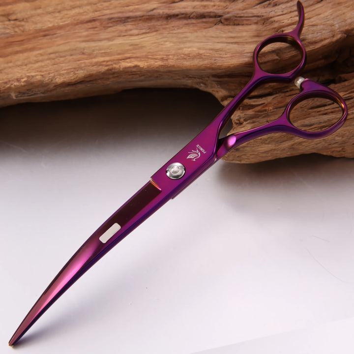 Professional 7.5 Inch Curved Grooming Scissors - JP440C Stainless Steel for Pet Grooming