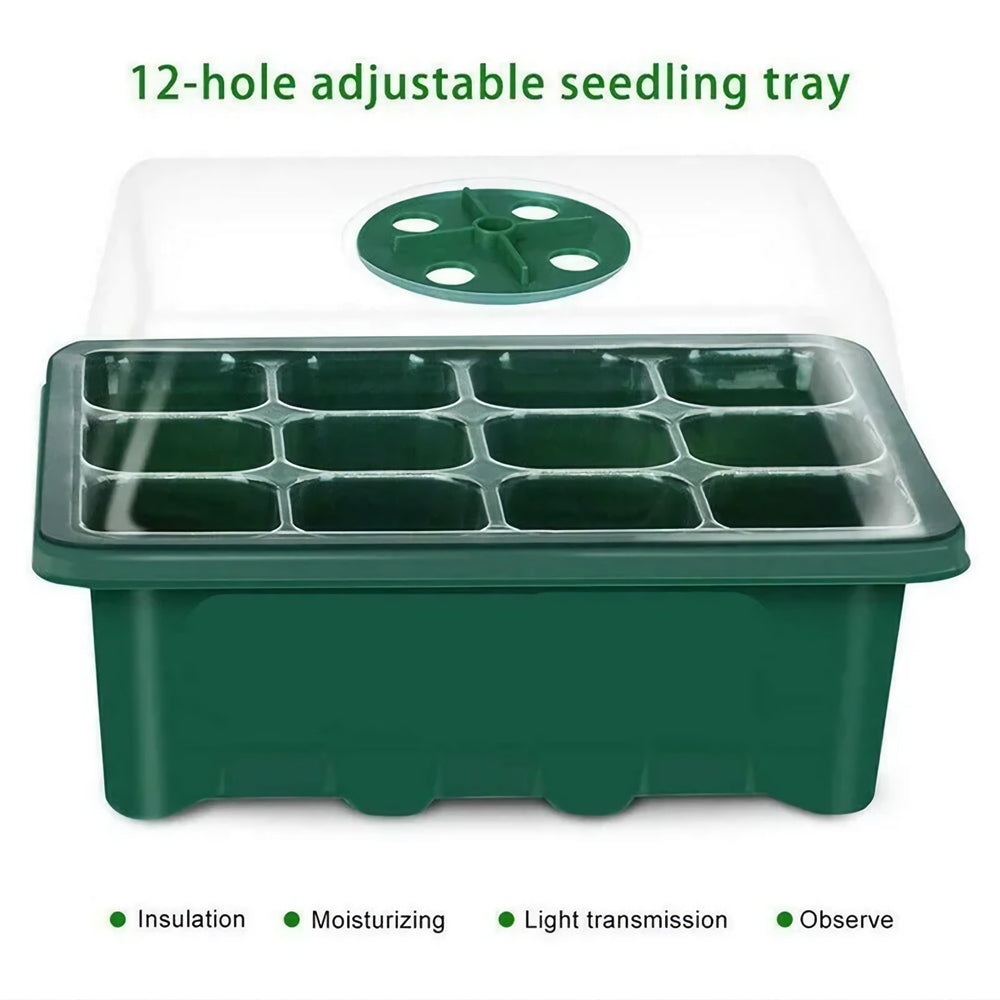 Seed Starter Tray with Transparent Cover for Plant Growth