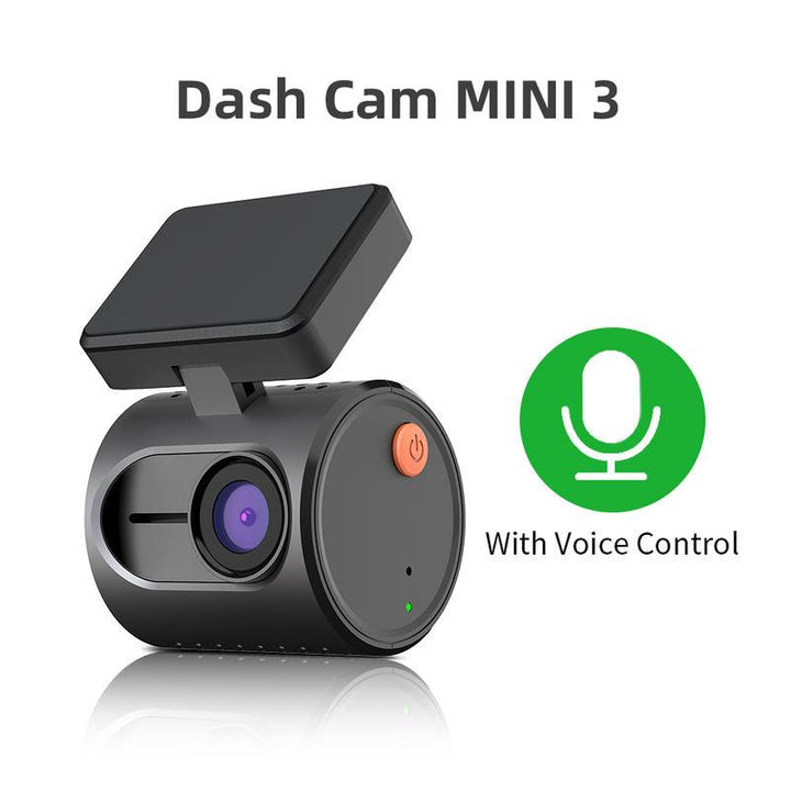 2K Mini Dash Cam with Voice Control, Night Vision, WiFi, and Parking Monitor