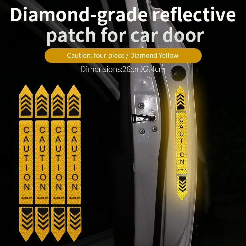 High-Visibility Vehicle Door Safety Reflective Stickers