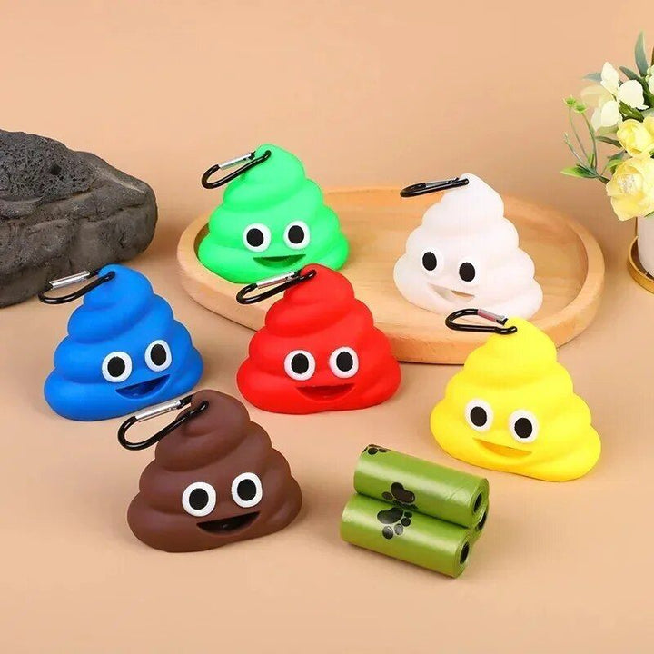 Compact & Playful Silicone Poop Bag Dispenser for Pets