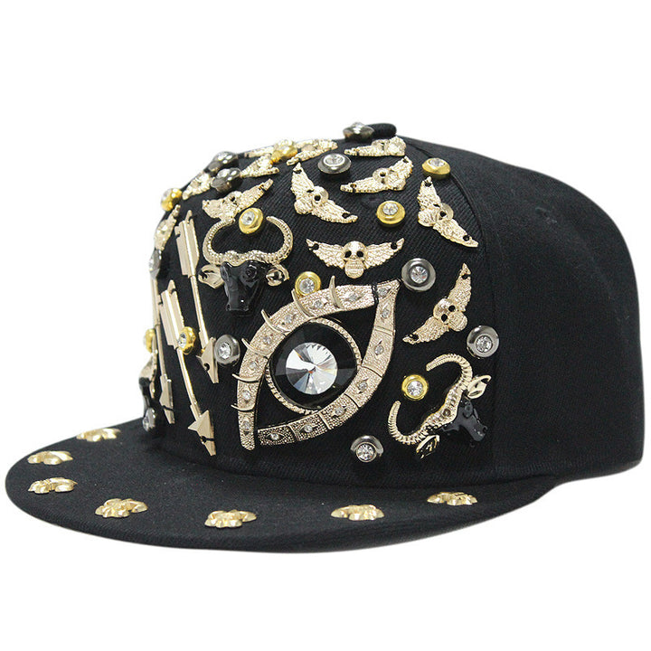 European And American Harajuku Style Hat Nail Cross Skull Rivet