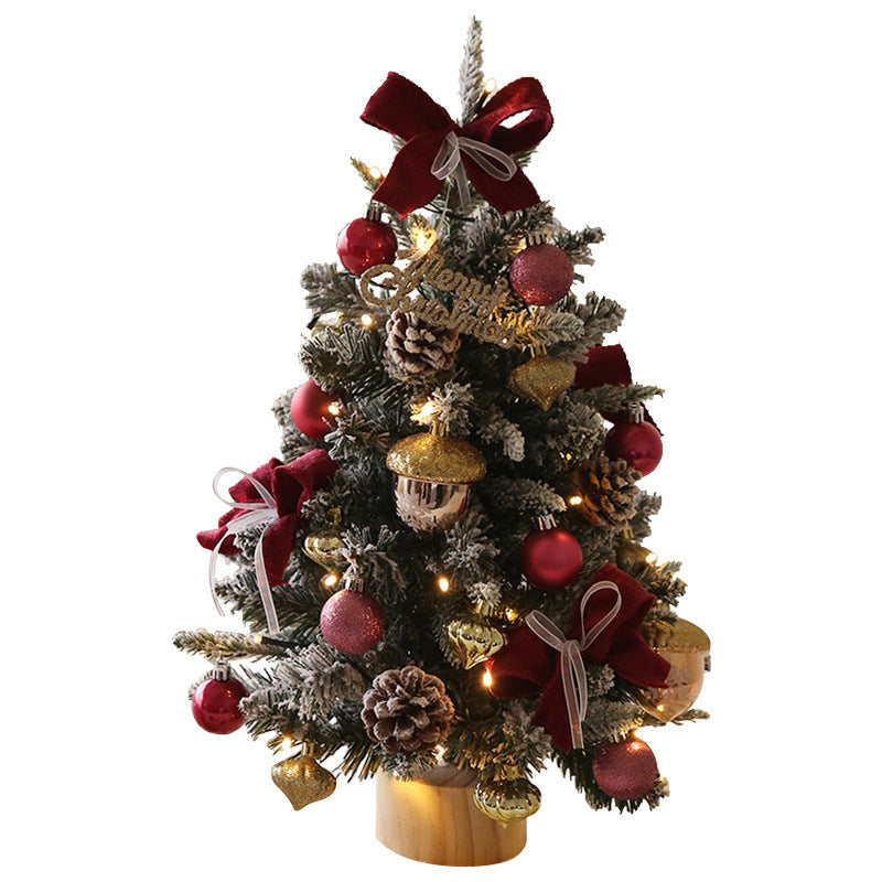 Desktop Christmas Tree Set 45CM Window Decoration Mini Ornaments