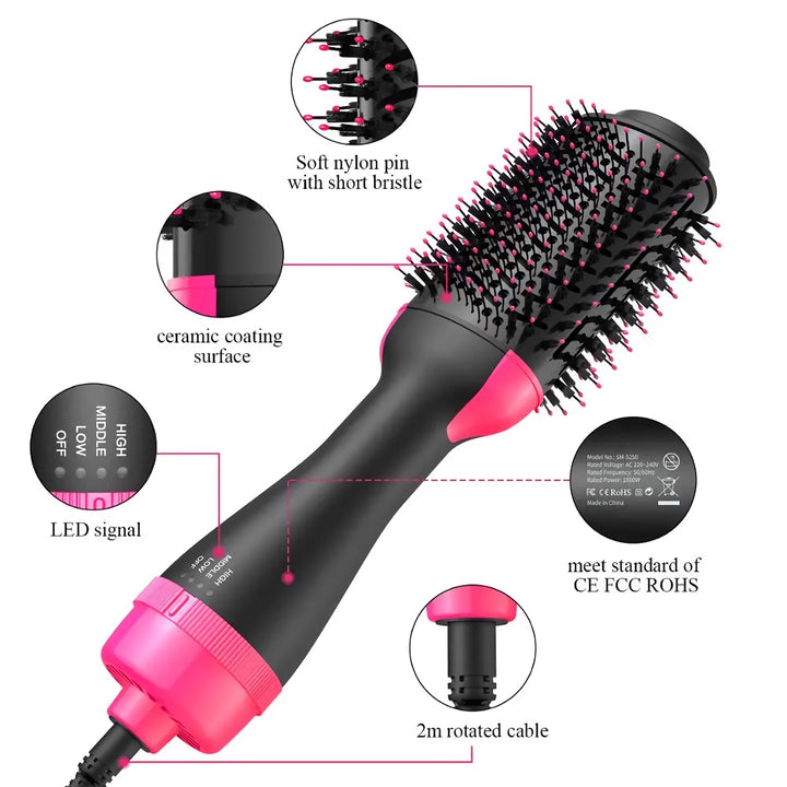 4-in-1 Volumizer & Hot Air Brush Hair Dryer