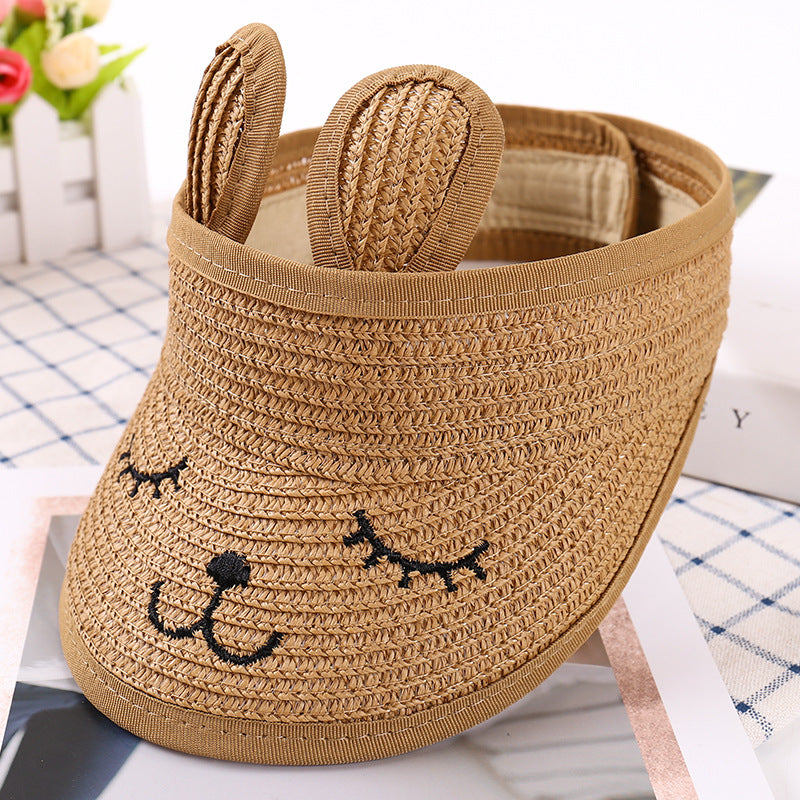 Cute Rabbit Straw Cap Hat for Kids