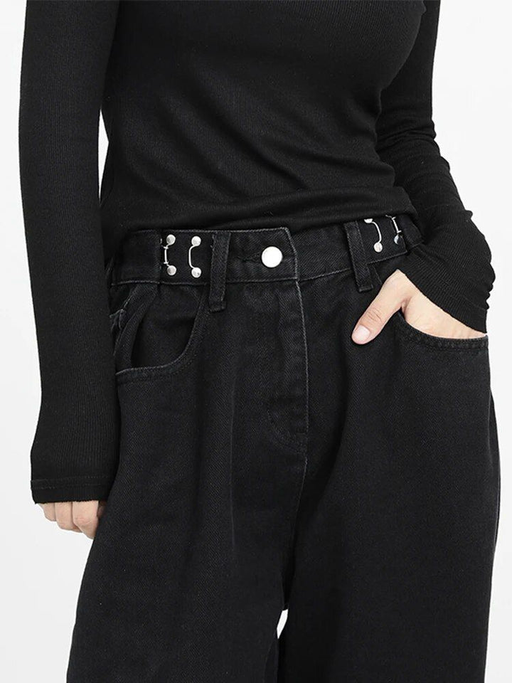 High Waist Black Jeans