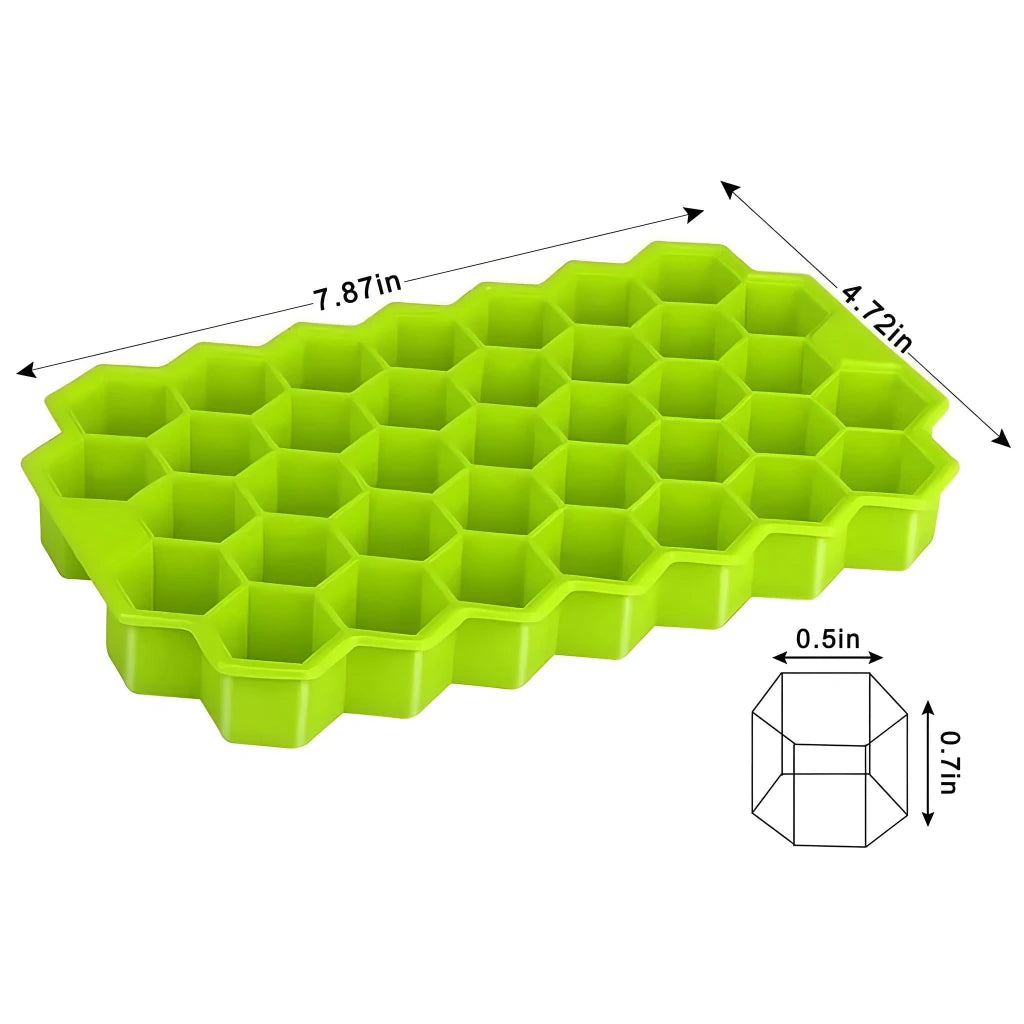 37-Cavity Honeycomb Silicone Ice Cube Tray