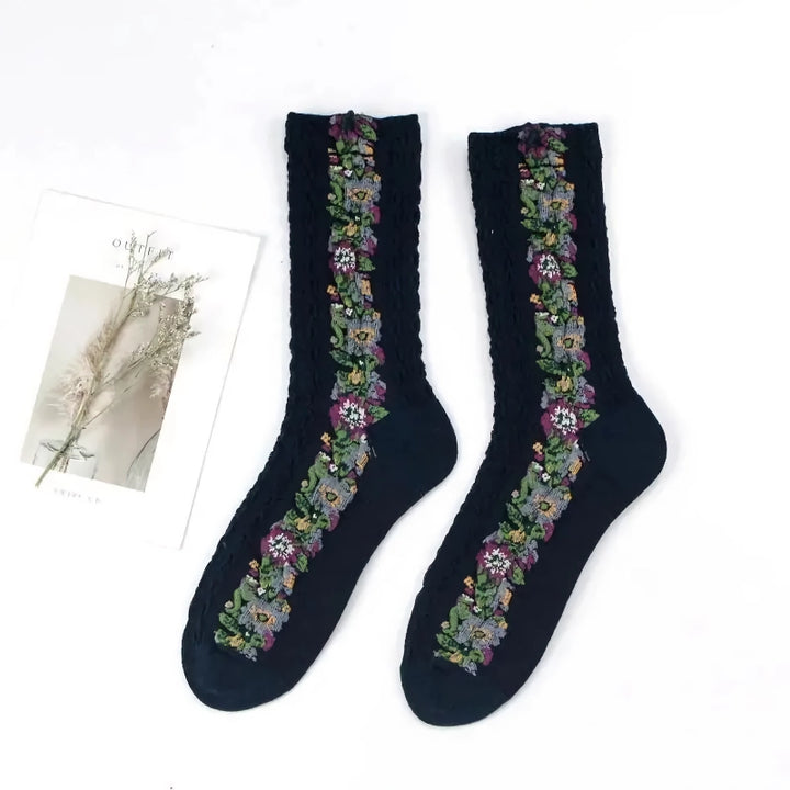 Funny Women’s Harajuku Flower Socks