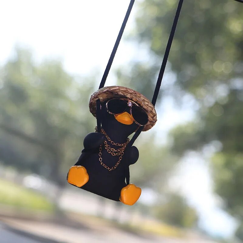 Cute Swinging Duck Car Pendant