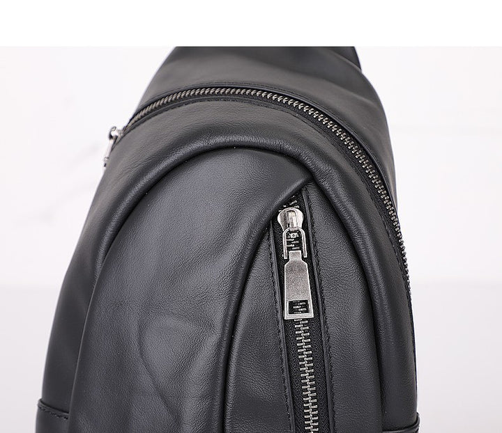 Genuine Leather Men's Chest Bag One-shoulder Leisure Sports