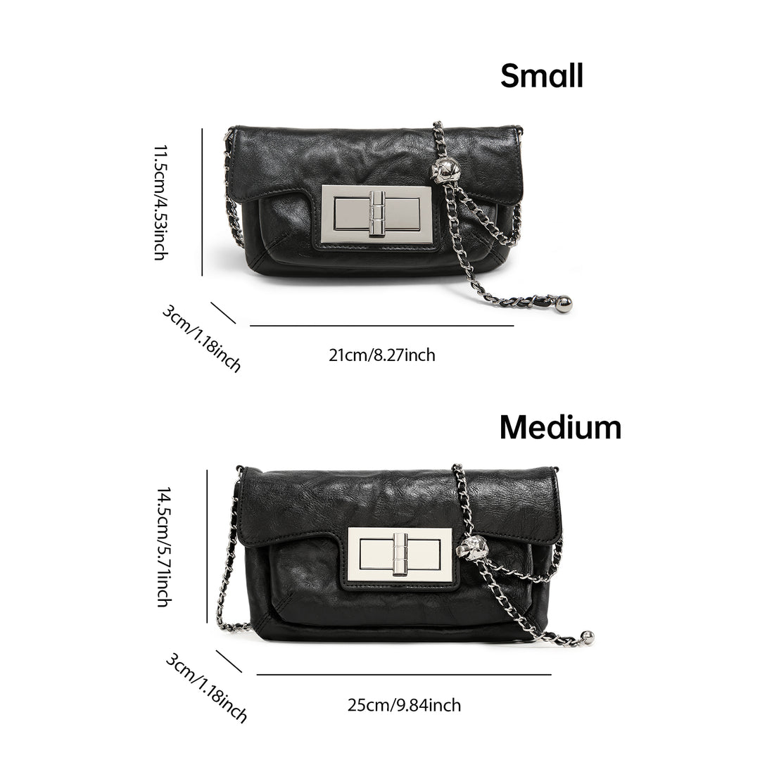 Retro Leather Chain Shoulder Bag