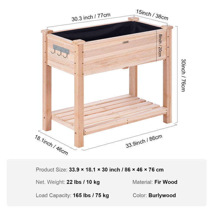 Elevated Wooden Garden Bed Planter Kit