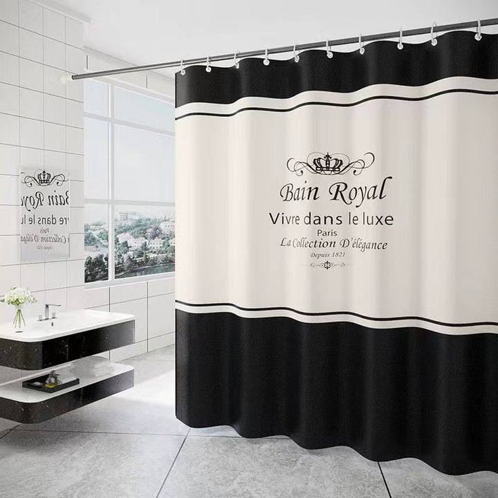 Waterproof Shower Curtain Spring Spun Polyester Shower Curtain