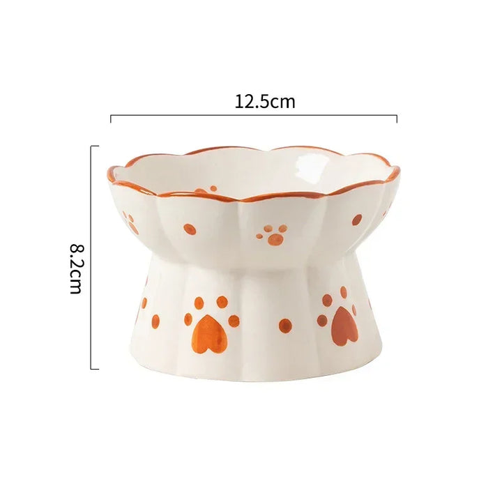 Elevated Cat Ceramic Food Bowl Set