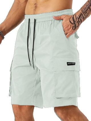 Drawstring Waist Men's Multi-pocket Workwear Shorts