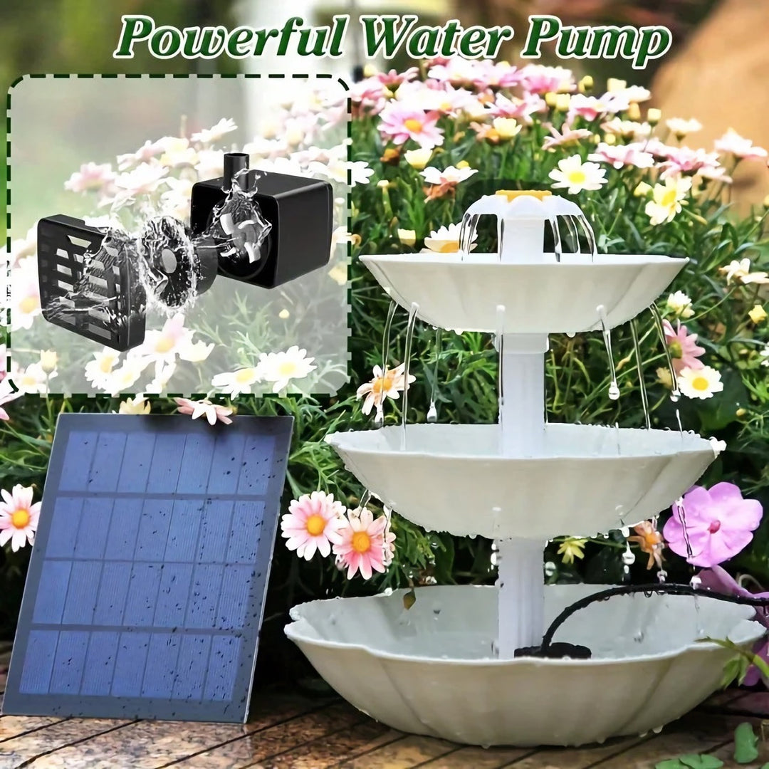 Solar Bird Bath Water Fountain