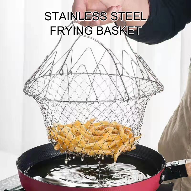 Foldable Stainless Steel Fryer Basket