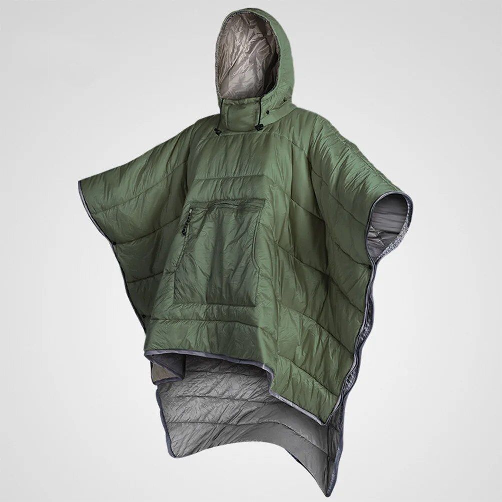 Portable Cloak-Style Thermal Sleeping Bag for Camping & Hiking