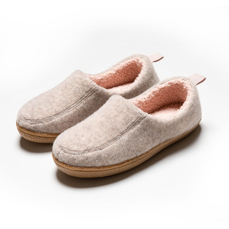 Home Bag And Home Indoor Wooden Floor Non-slip Plush Warm Slippers