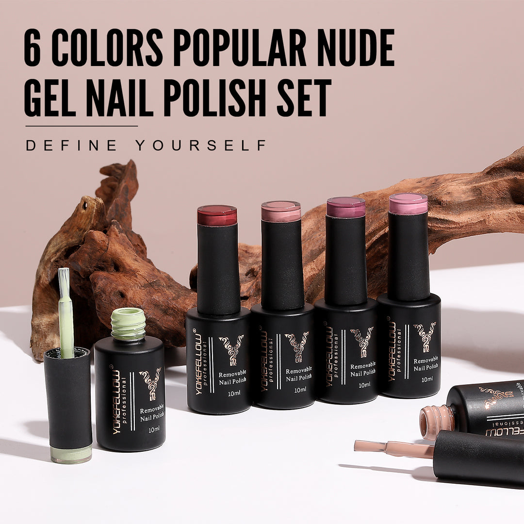 10ml Nude Color Gel Nail Polish Set - Autumn Collection