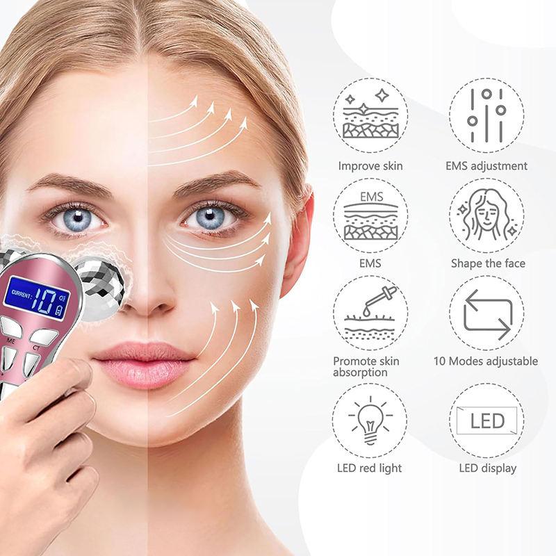 4D Microcurrent Face Lifting Roller Massager