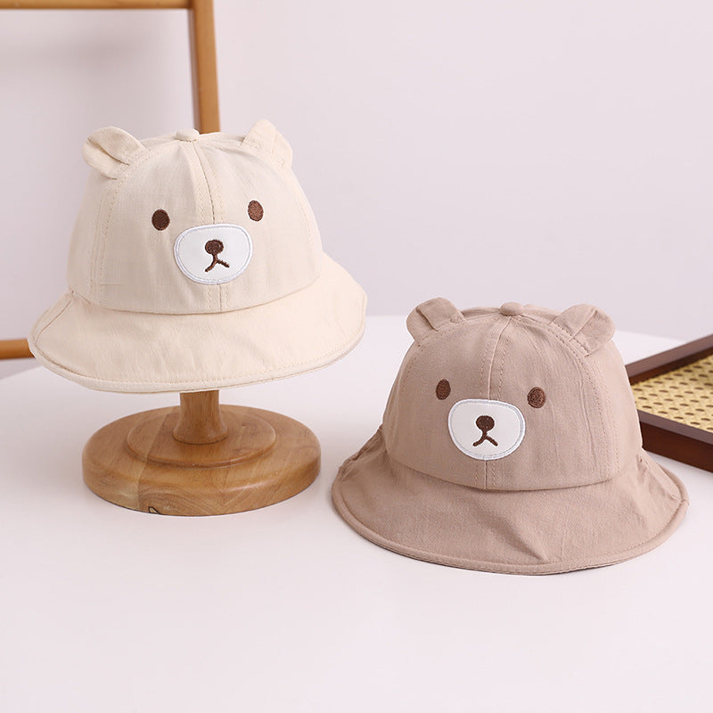 Kids Bear Decor Panama Bucket Hat