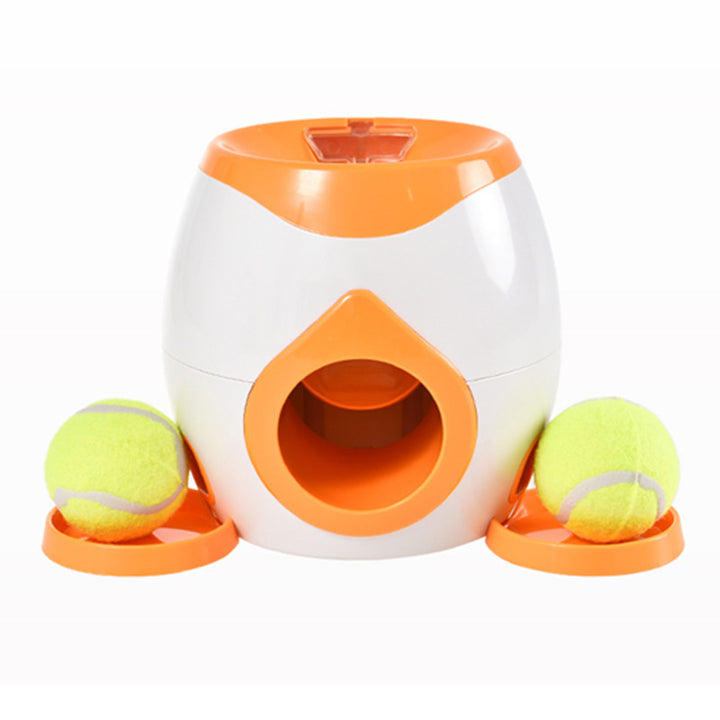 2-in-1 Interactive Dog Tennis Launcher & Treat Dispenser Toy