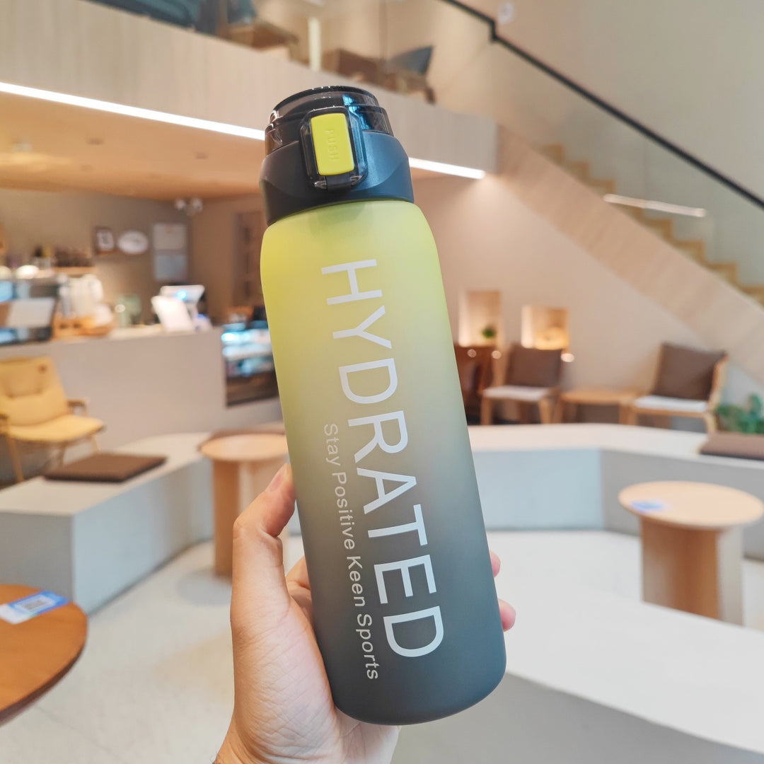 Large Capacity Gradient Frosted Water Bottle