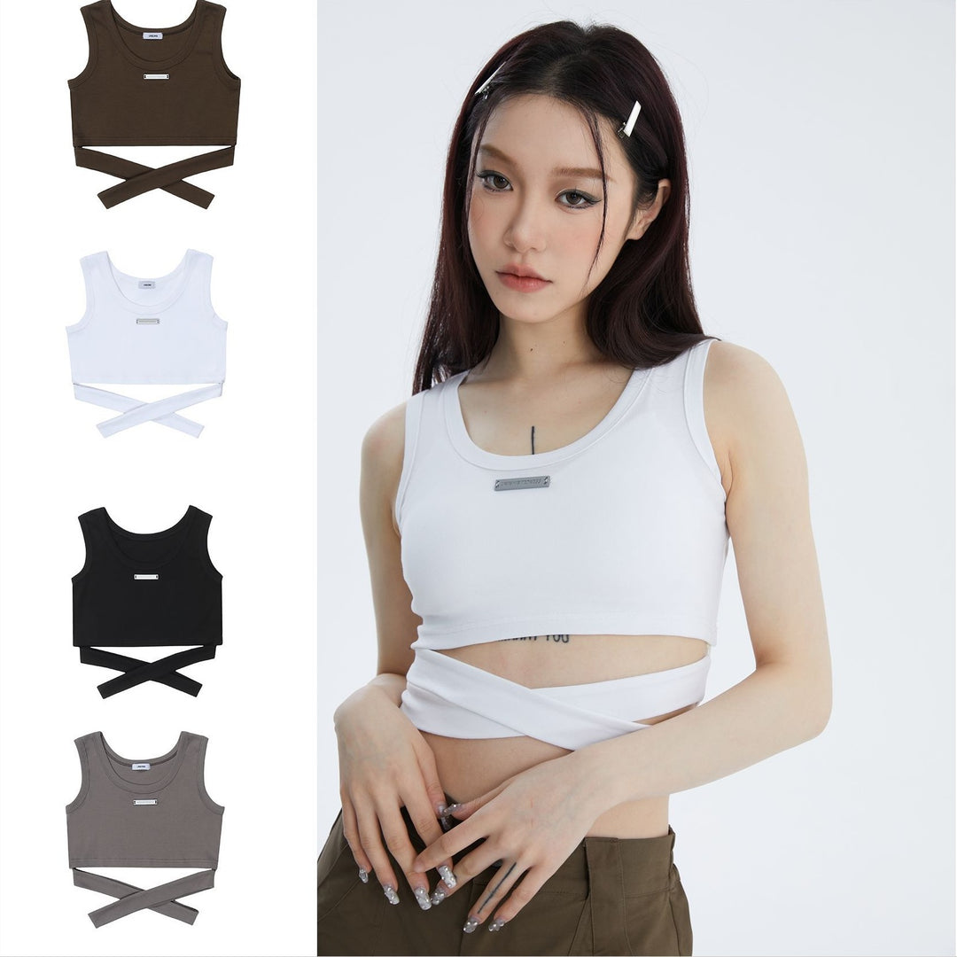 Women's Street Fashion Special-interest Design Short Strap Vest