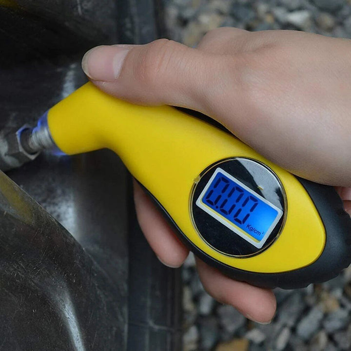 Compact LCD Digital Tire Pressure Gauge with Backlight for Cars & Motorcycles