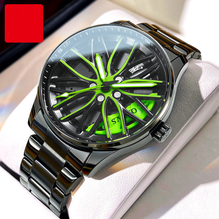 Men's Fashion Hollowed-out Luminous Waterproof Quartz Watch