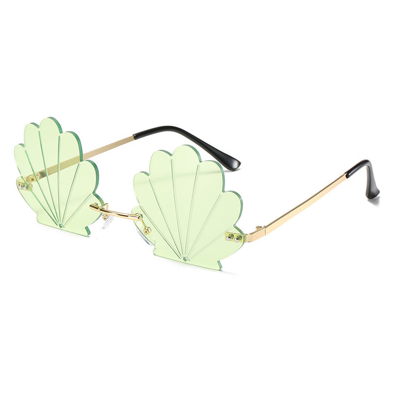 Unique Flower Rimless Retro Women's Sunglasses with UV Protection