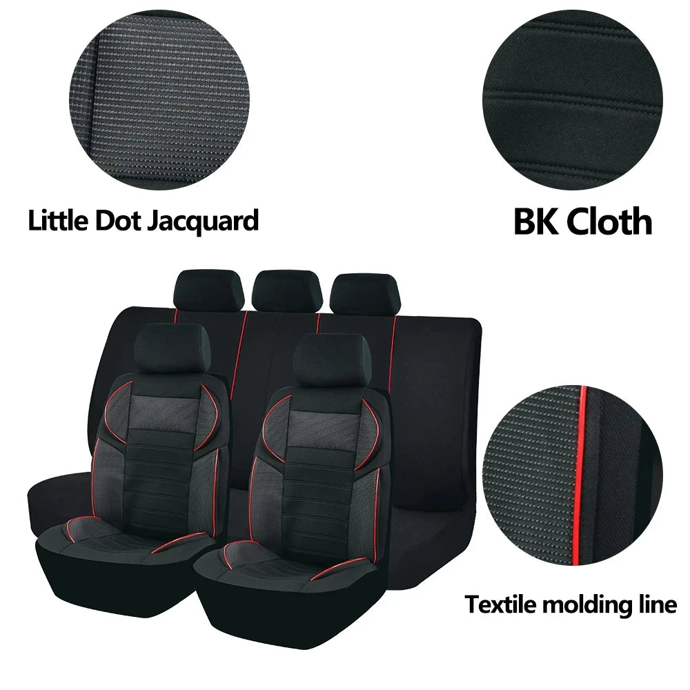 Universal 4MM Sponge Car Seat Covers with 5D Design – Fits Most Cars, Trucks & SUVs