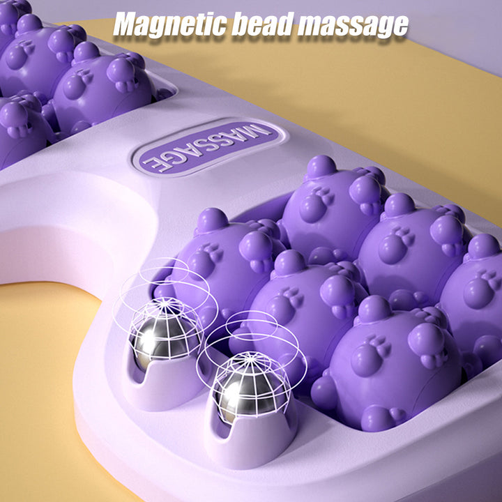 Dual Foot Massager Roller with ABS Plastic & Magnetic Beads