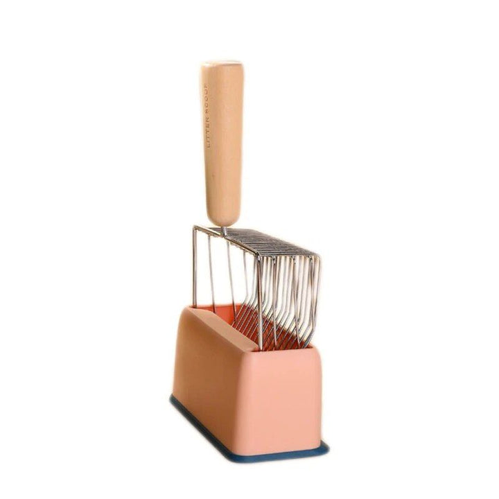 Durable Cat Litter Scoop with Wooden Handle