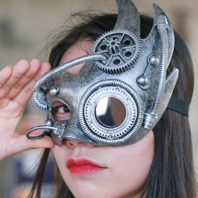 Mechanical Steampunk Retro Half Face Mask