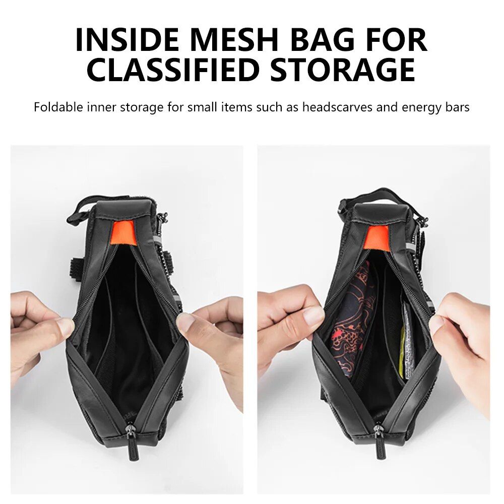 Compact Reflective Cycling Handlebar Bag