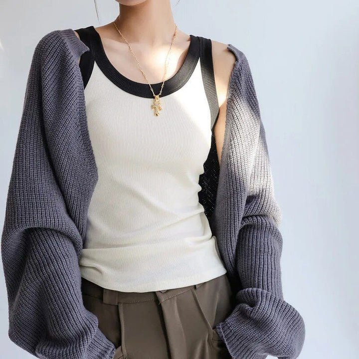 Knitted Ribbed Cotton Camisole for Women