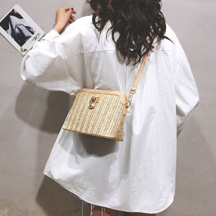 Summer Casual Straw Bucket Bag