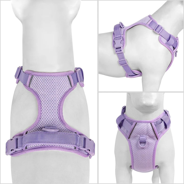 Reflective No-Pull Mesh Nylon Dog Harness for Medium to Large Dogs