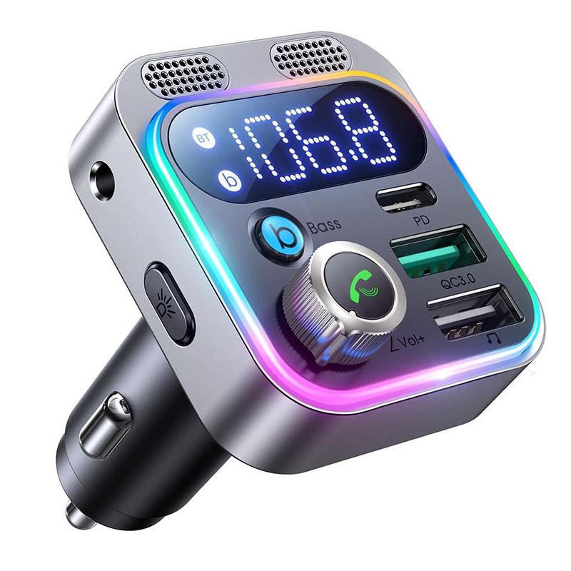 Bluetooth 5.3 Car FM Transmitter with Fast Charging