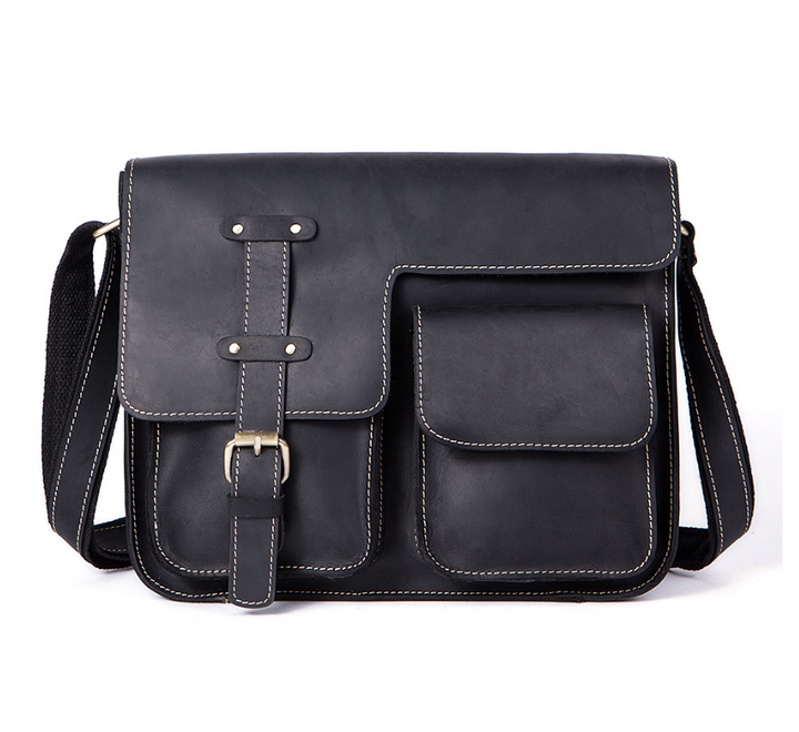 Men's PU Leather Multifunction Crossbody Bag - Anti-Theft, Large Capacity, Retro Style