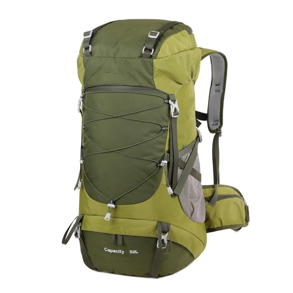 50L Multifunctional Outdoor Hiking Backpack with Rain Cover - Ideal for Trekking and Camping