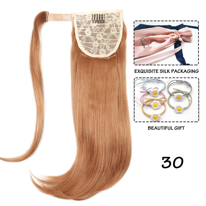 Synthetic Straight Wraparound Ponytail