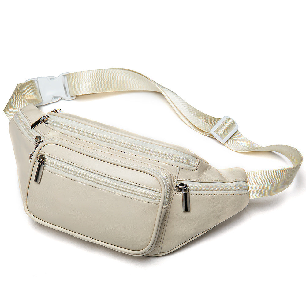 Men's Sheepskin Mobile Phone Waist Bag Sports Leisure