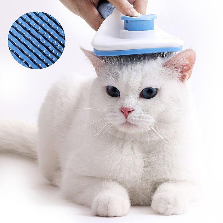 Deluxe Pet Grooming Comb - Stainless Steel Brush for Cats & Dogs