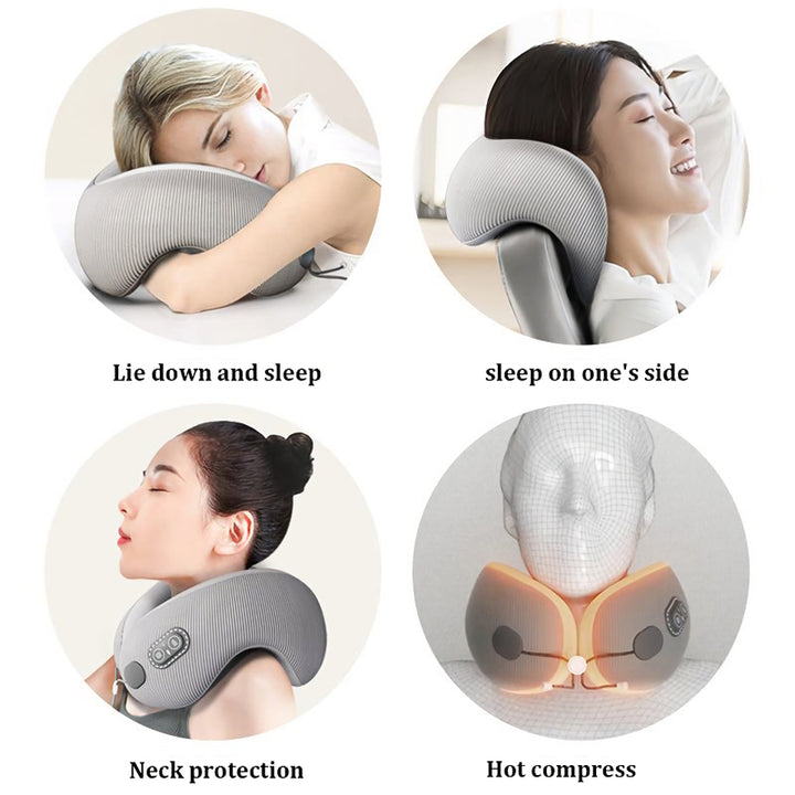 Rechargeable Memory Foam Massage Pillow