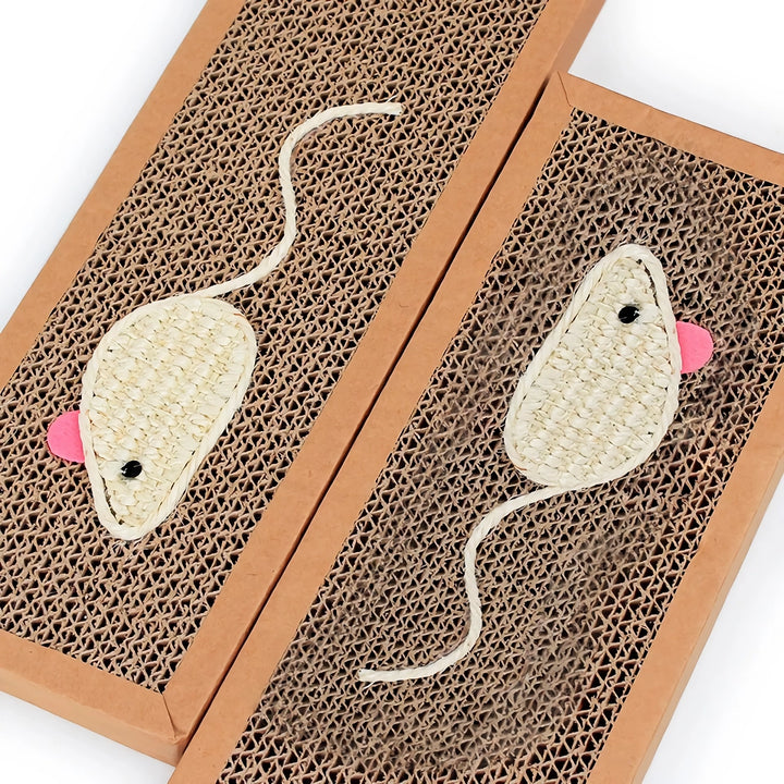 Sisal Mice Cat Scratcher – Durable Corrugated Cardboard Pad for Cats